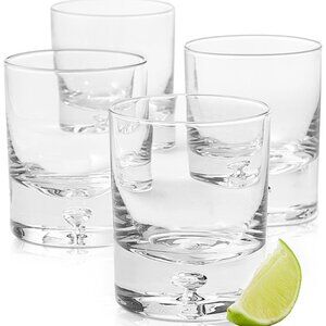 Hotel Collection Double Old Fashioned Glasses with Clear Accent, Set of 4